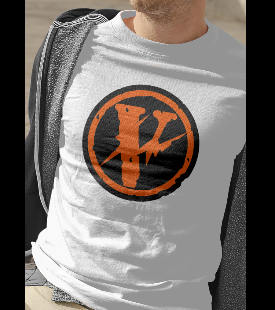 Vlone Iconic V In Orange Circle T-Shirt