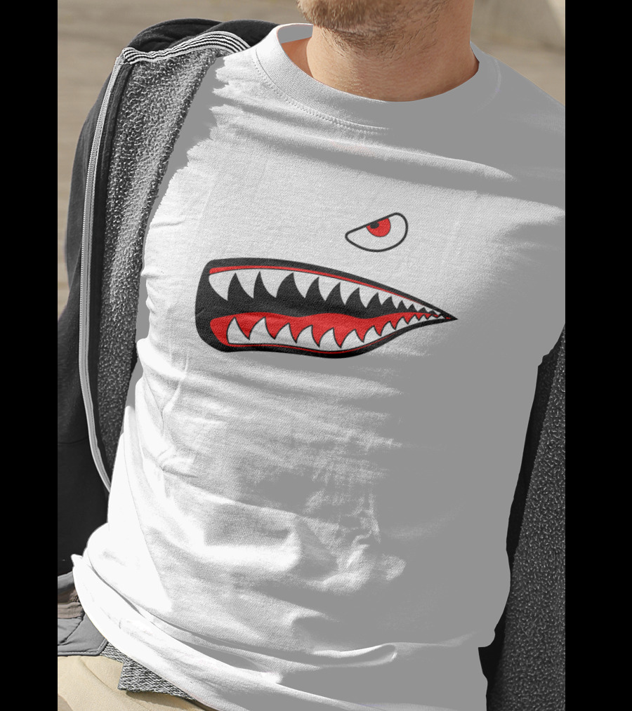 Bape Shark Face Iconic Red Eye And Mouth T-Shirt