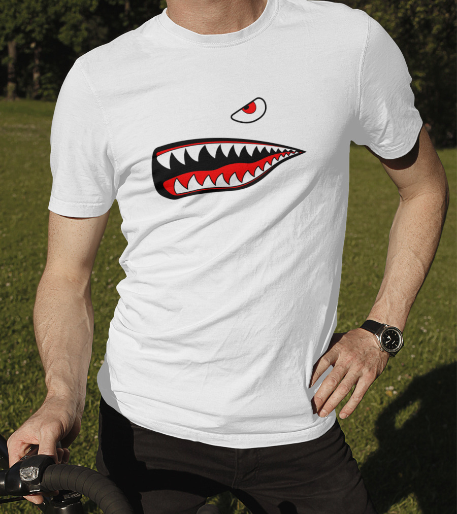 Bape Shark Face Iconic Red Eye And Mouth T-Shirt