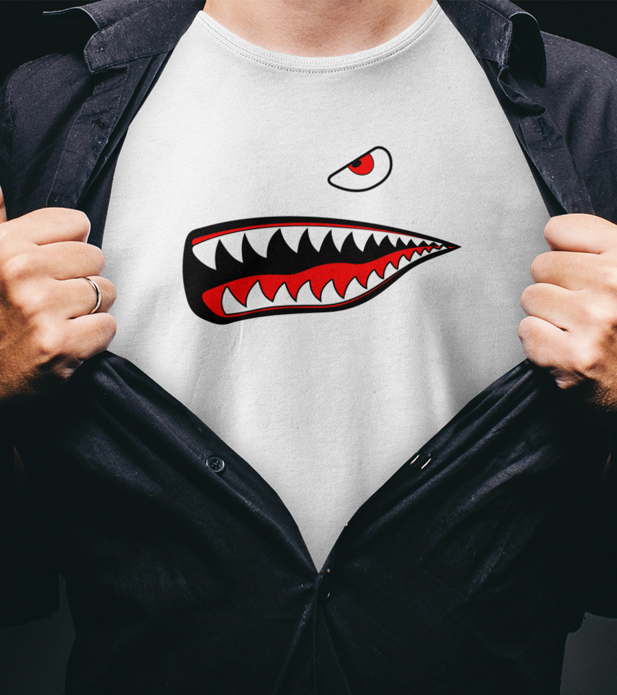 Bape Shark Face Iconic Red Eye And Mouth T-Shirt