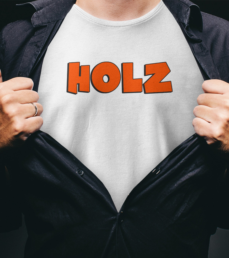 HOLZ Bold Orange Text T-Shirt