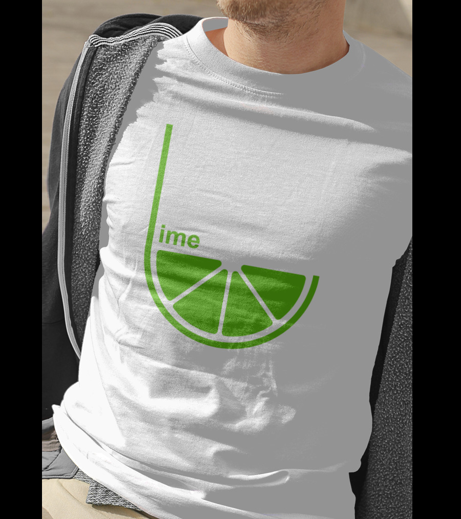 Lime Ime Slice Clever Typography T-Shirt