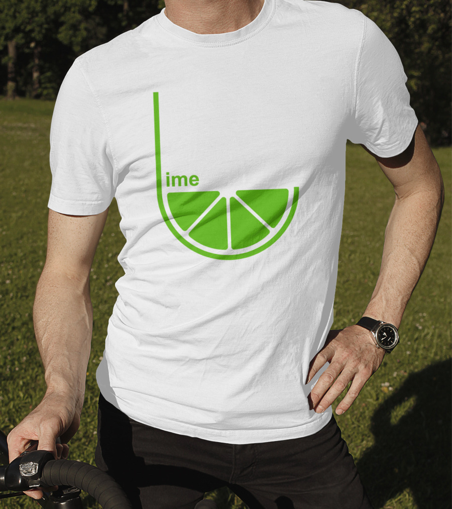 Lime Ime Slice Clever Typography T-Shirt