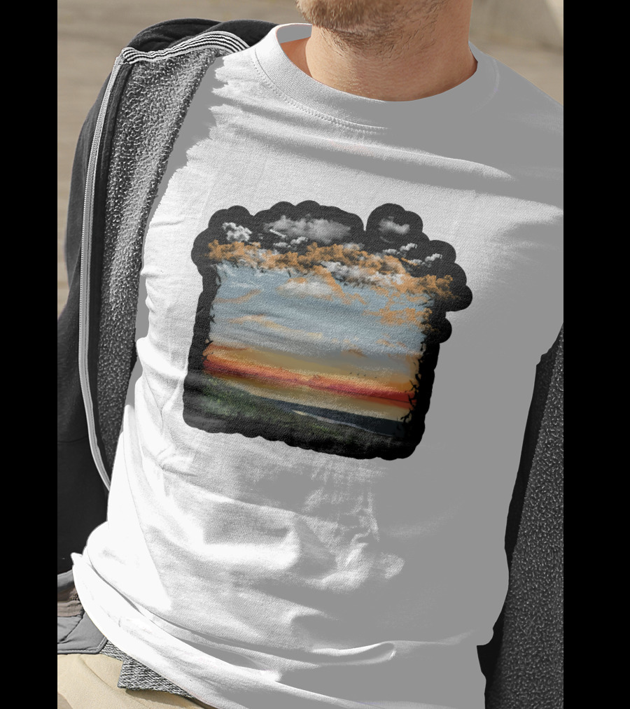 Big Assawoman Bay Sunset Landscape Scene T-Shirt