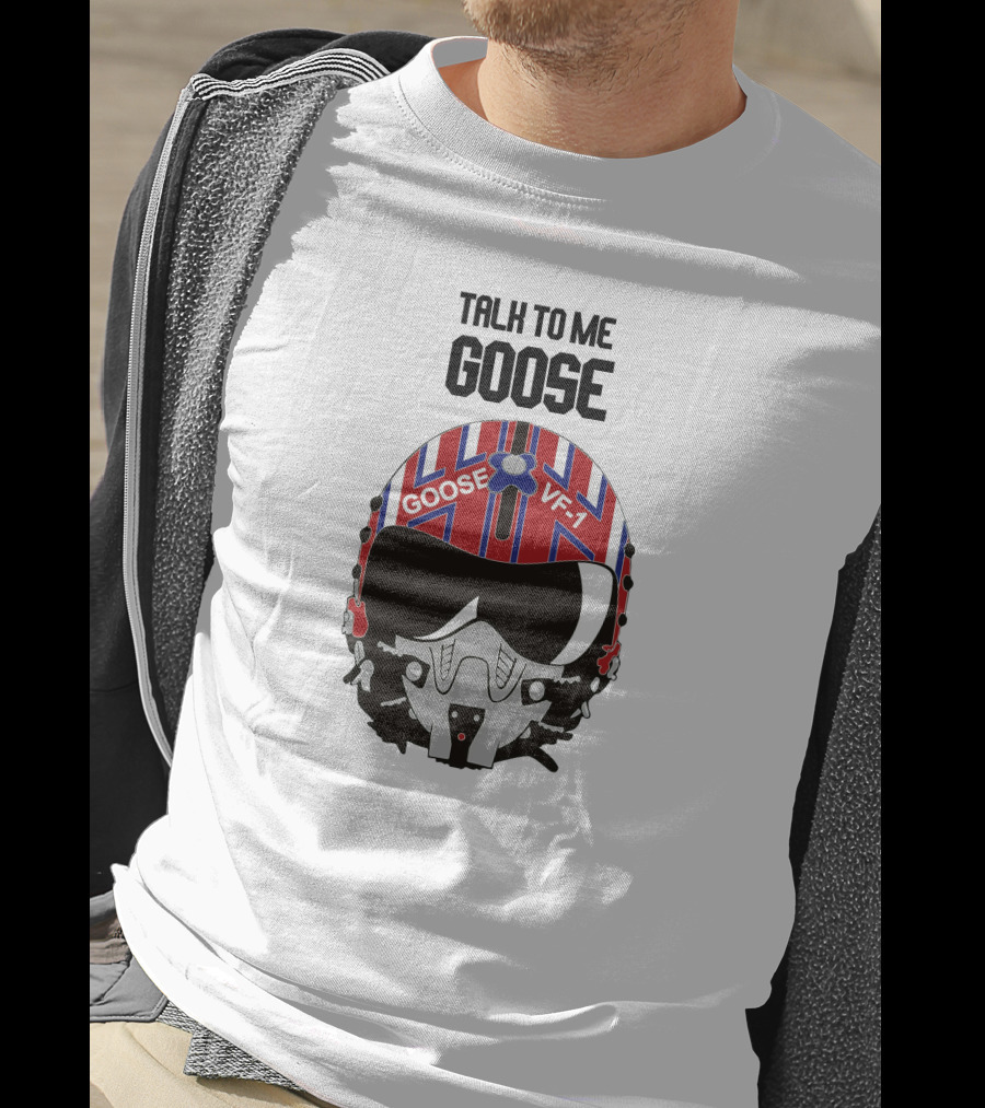 Talk To Me Goose Helmet VF-1 Navy Aviation T-Shirt