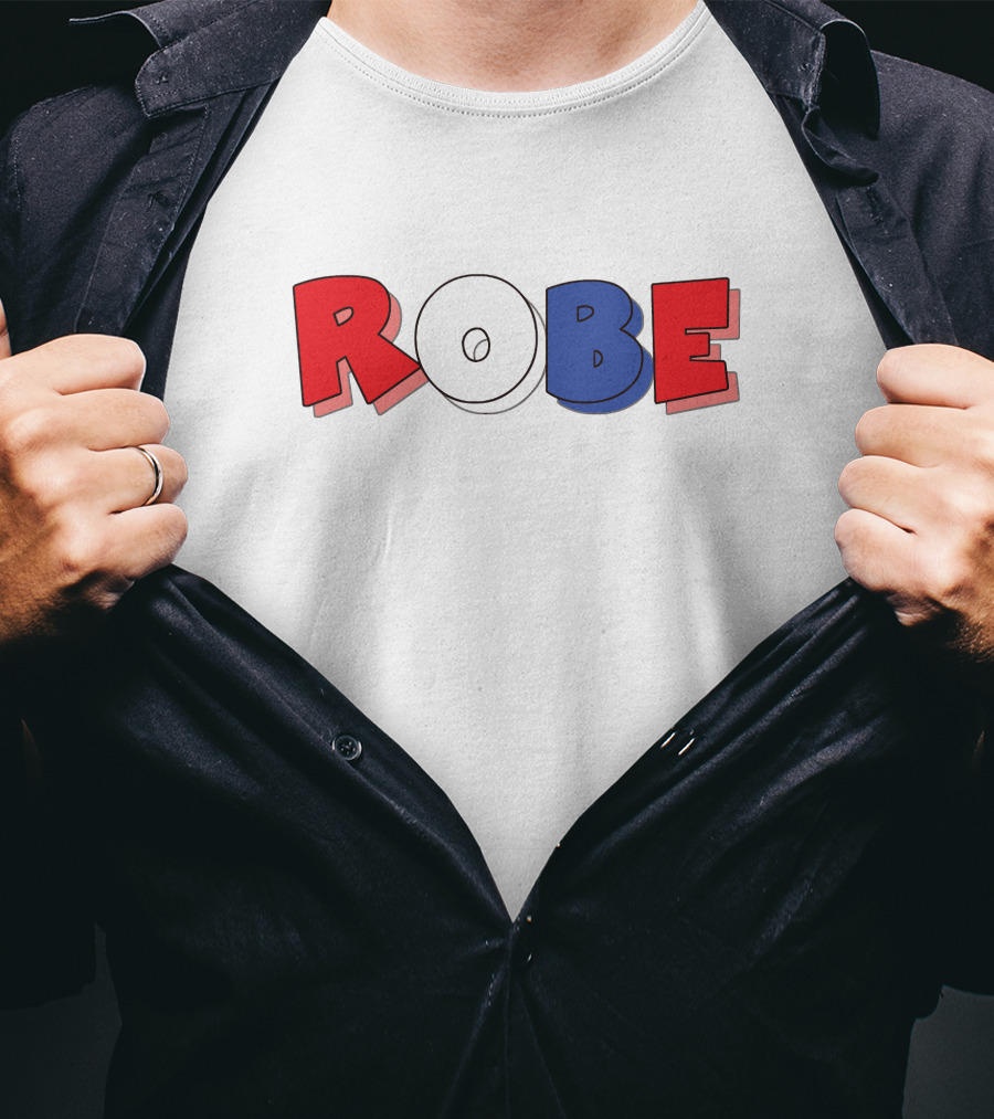 ROBE Red White Blue Bold Letters T-Shirt
