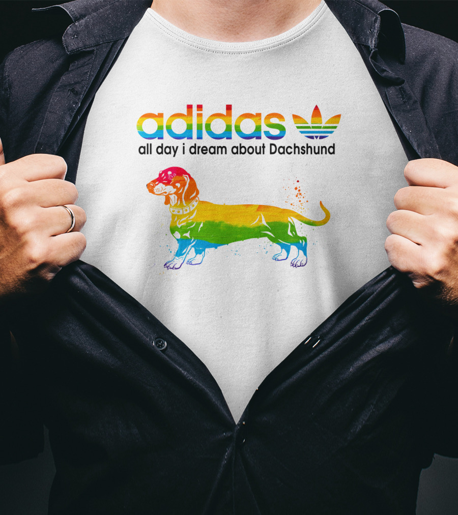 All Day I Dream About Dachshund Rainbow T-Shirt