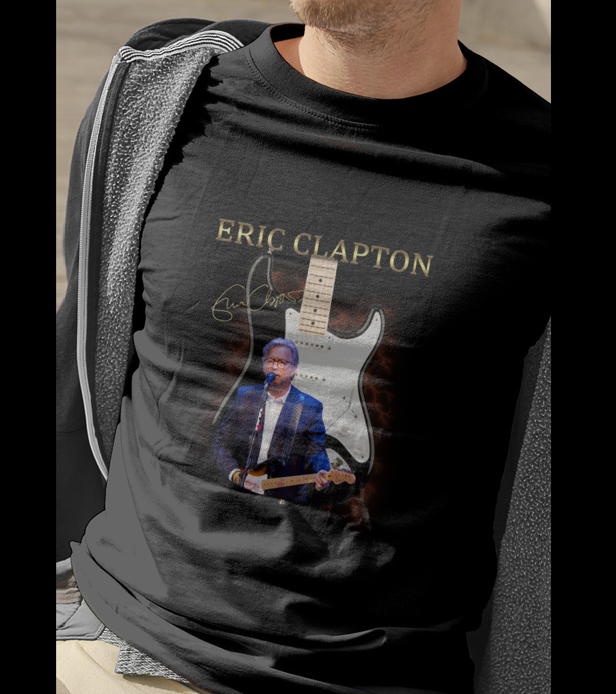 Eric Clapton Signature Guitar With Live Performance Image T-Shirt