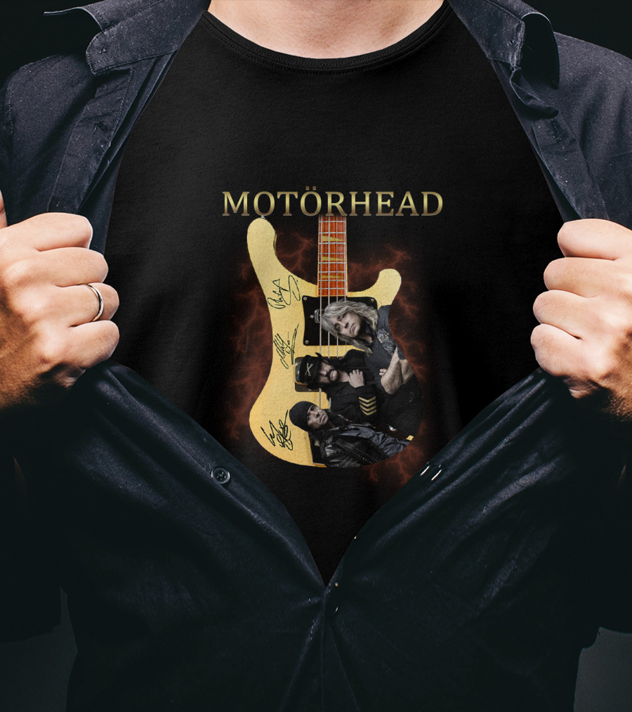 MOTÖRHEAD Guitar Collage With Band Members T-Shirt