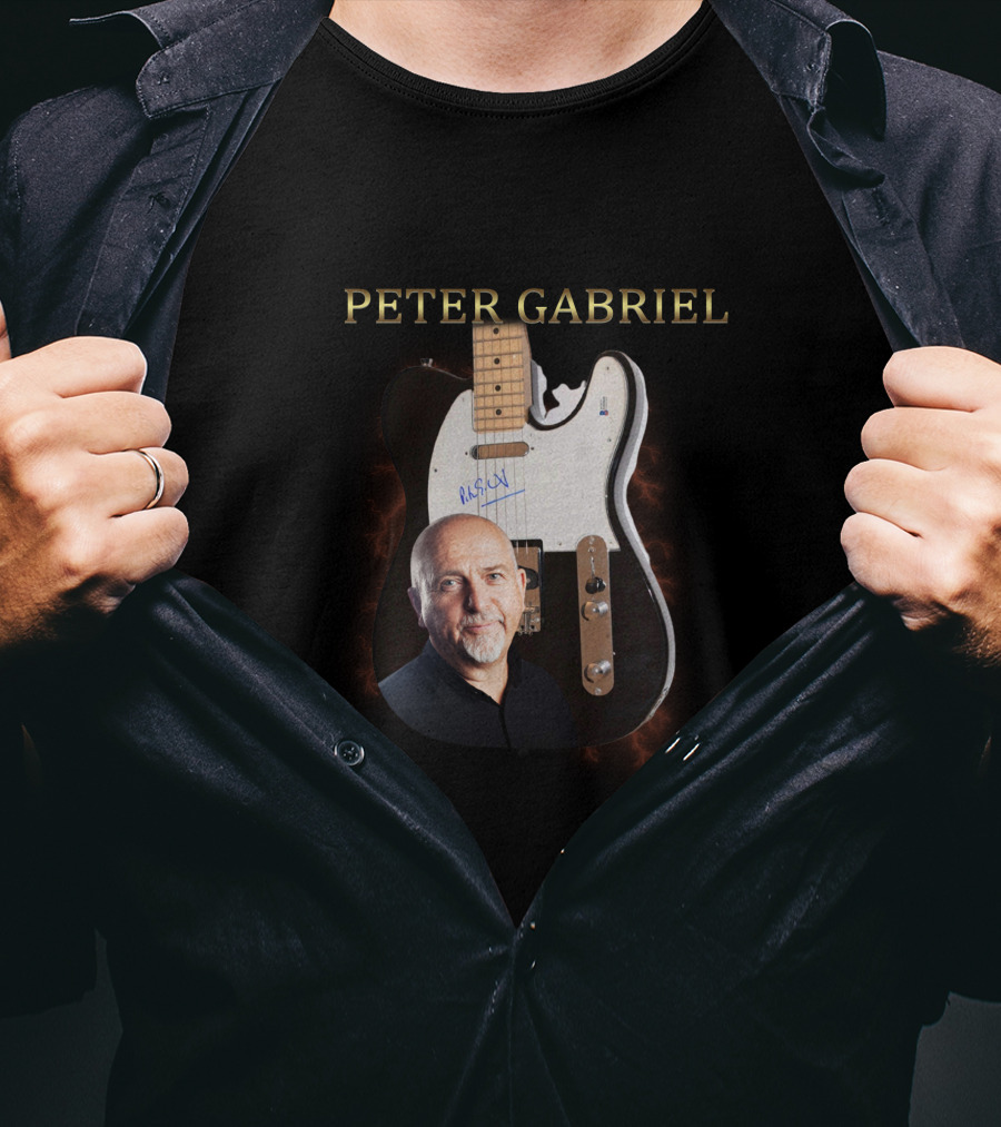 Peter Gabriel Guitar With Autograph T-Shirt