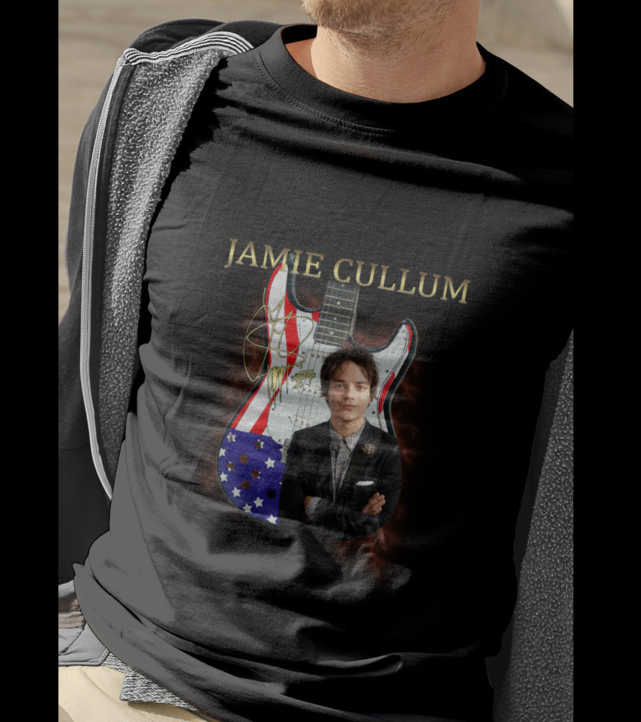 Jamie Cullum Signature Guitar American Flag T-Shirt