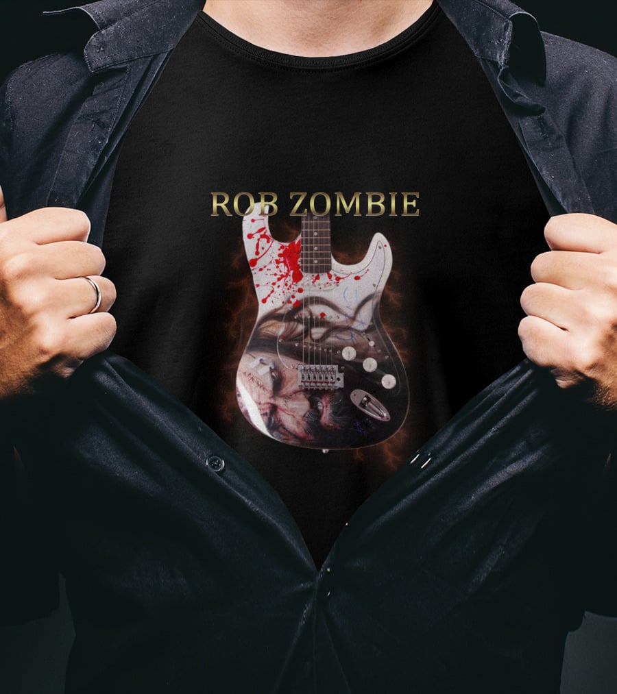 Rob Zombie Bloody Electric Guitar T-Shirt
