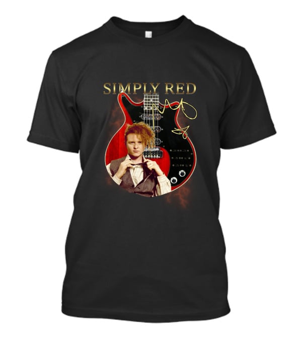 SIMPLY RED Signature Guitar With Iconic Image T-Shirt