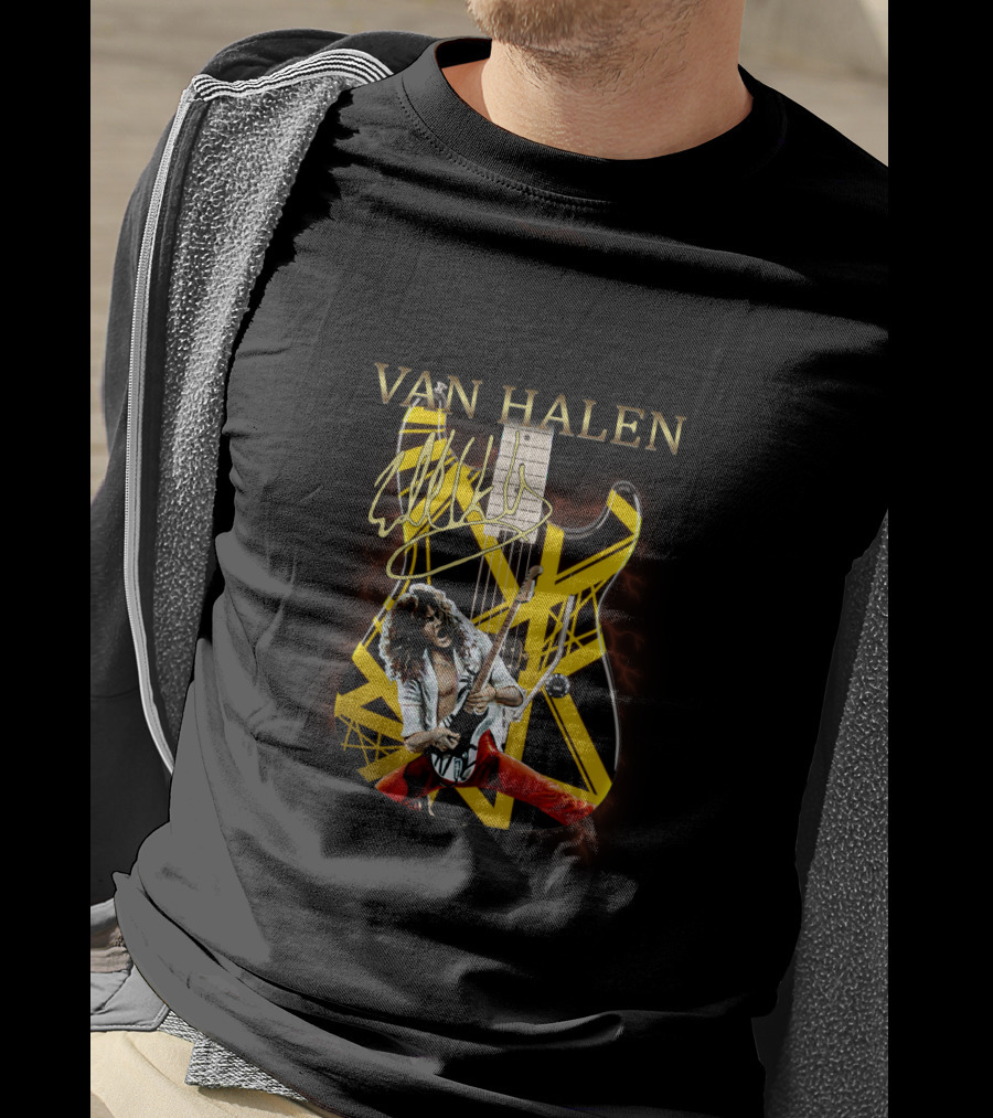 Van Halen Signature Guitar Eddie Van Halen Iconic Striped T-Shirt