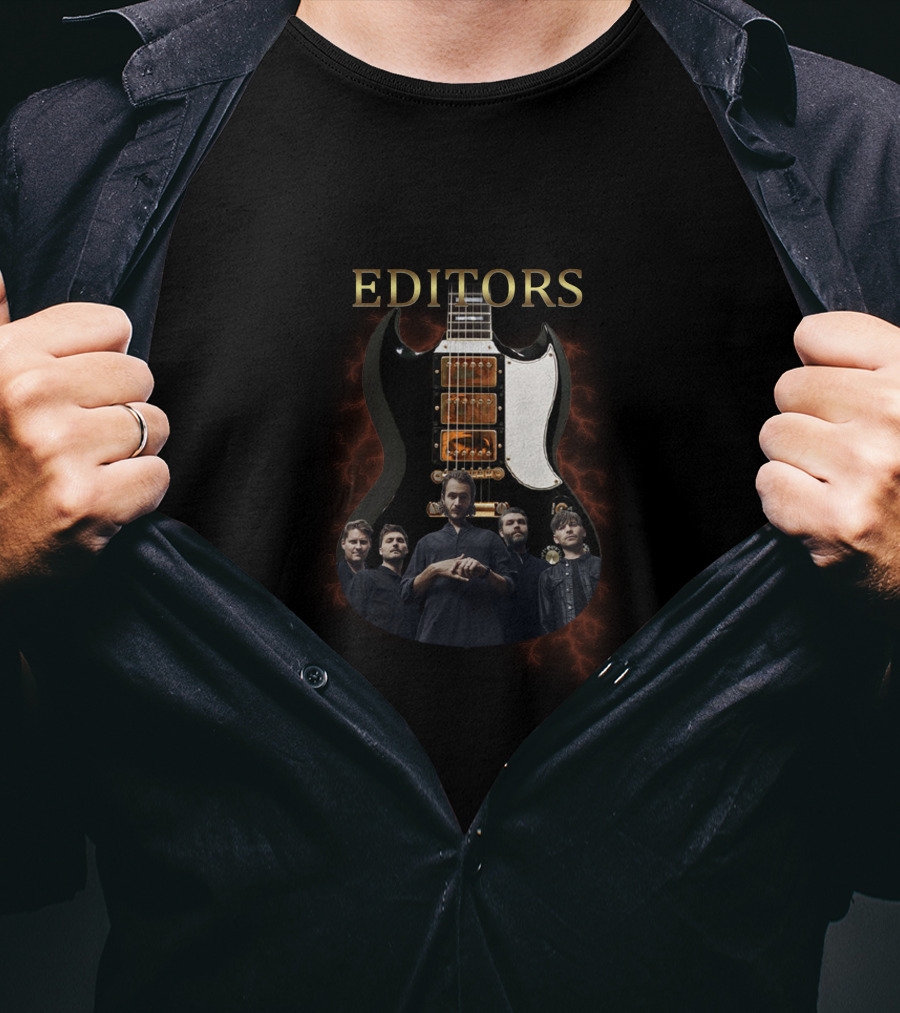 EDITORS Signature Guitar Band Members T-Shirt