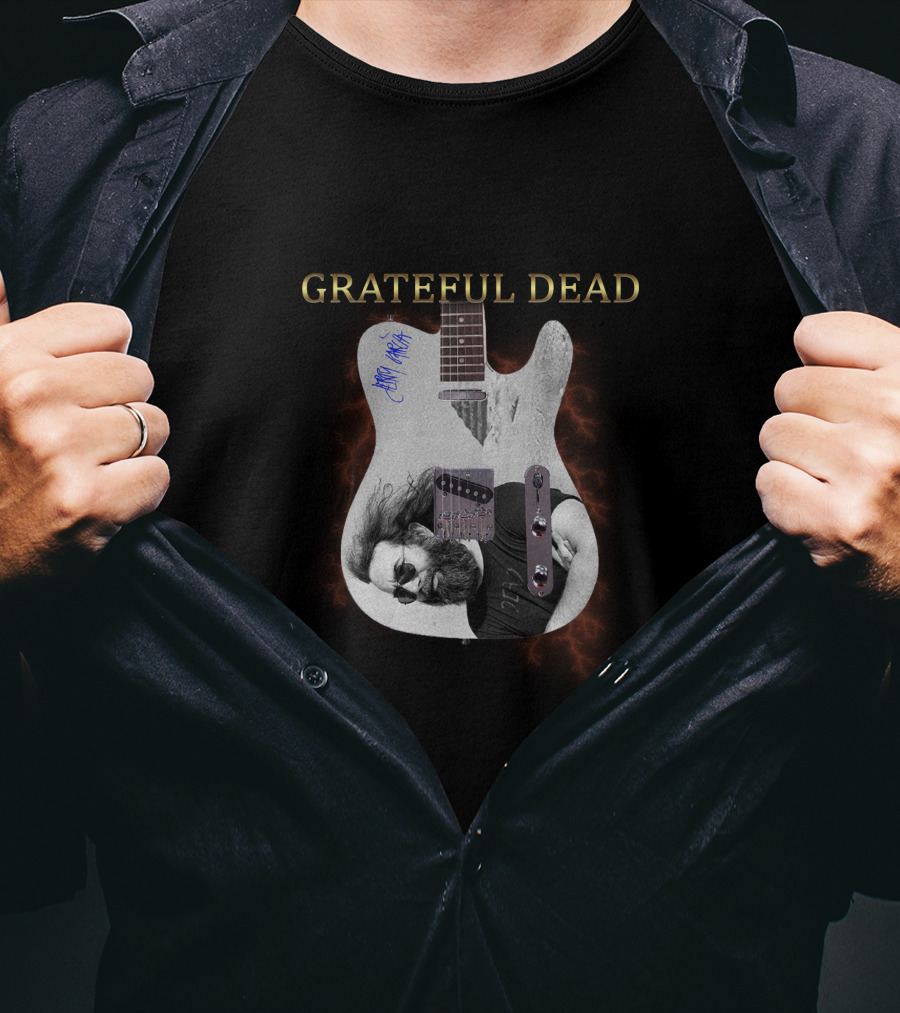 Grateful Dead Jerry Garcia Signature Guitar T-Shirt