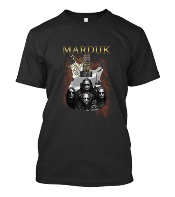 Marduk Band With Signature Electric Guitar T-Shirt
