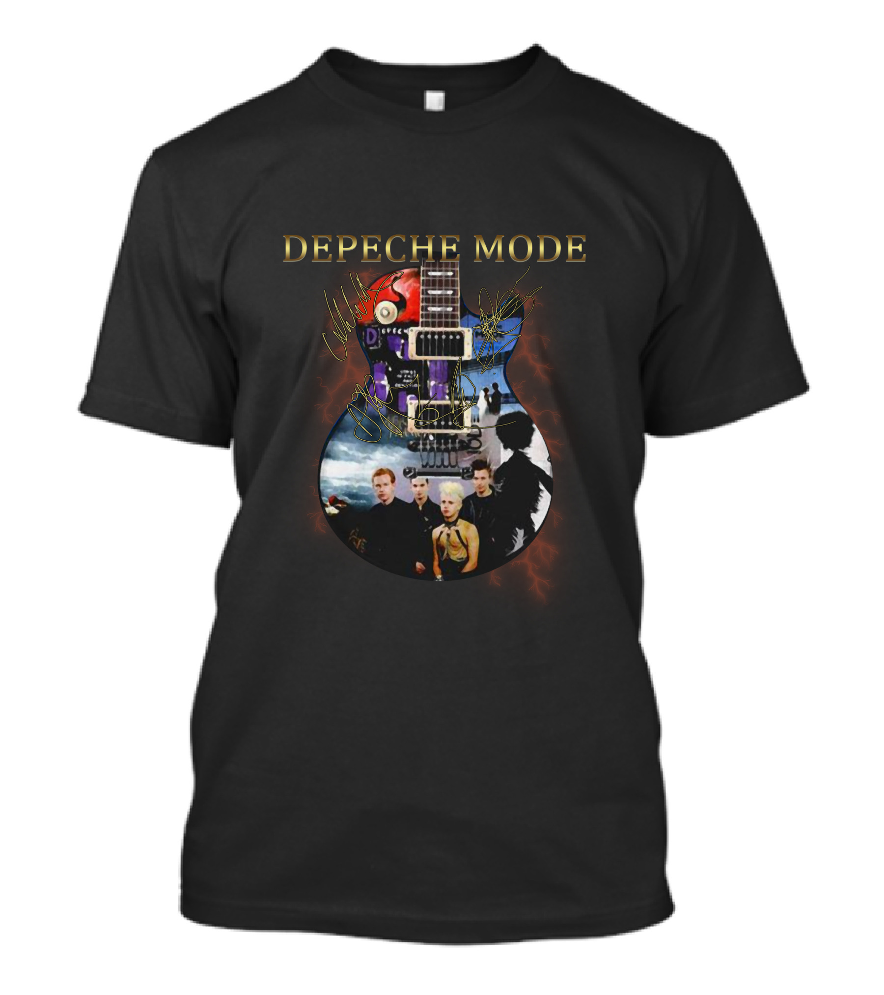 Depeche Mode Guitar Photo Collage T-Shirt