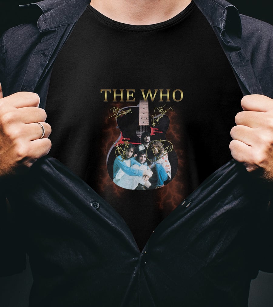 THE WHO Signature Guitar Collage T-Shirt