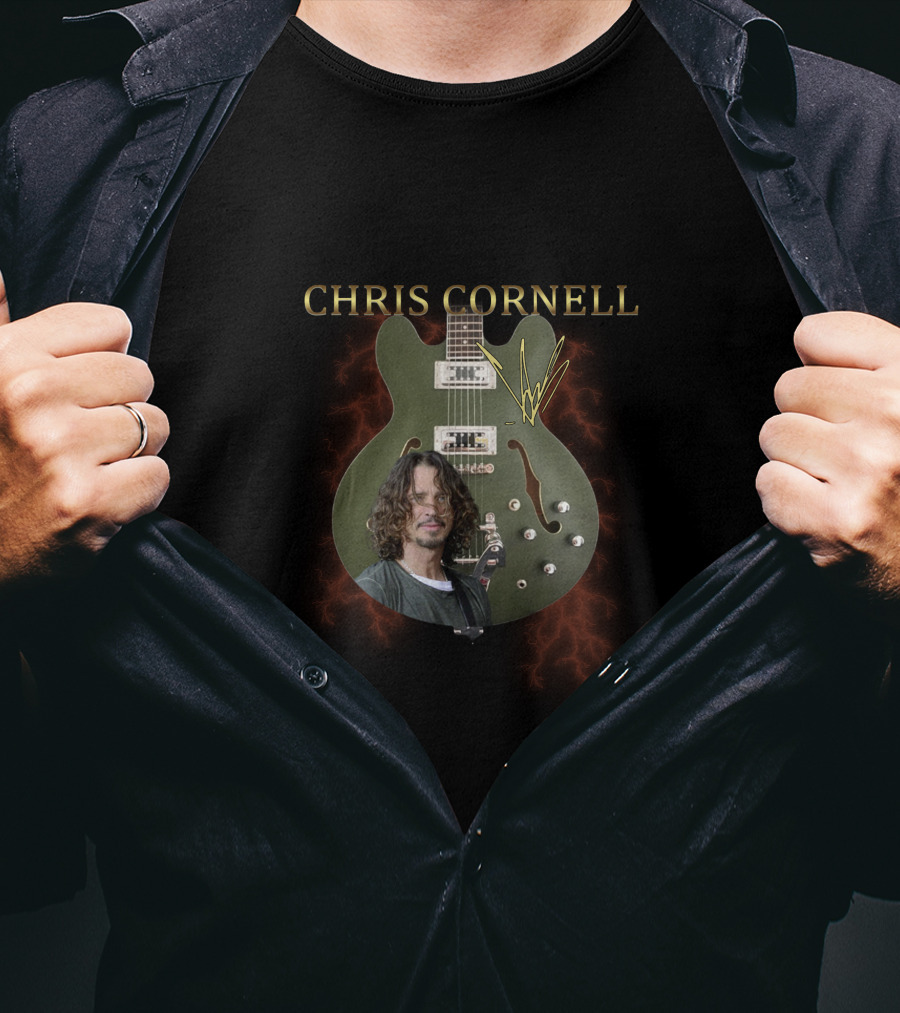 Chris Cornell Guitar With Electric T-Shirt