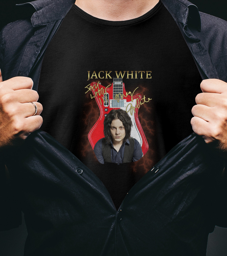 Jack White Signature Guitar Red Electric T-Shirt