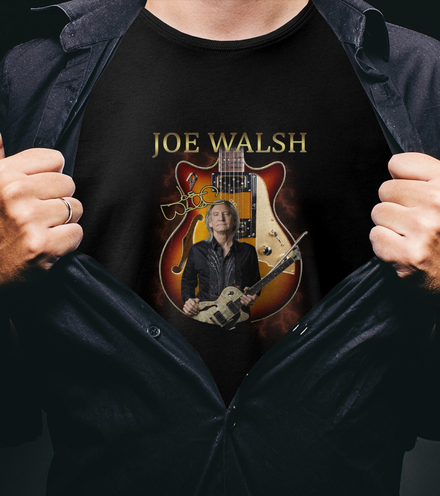 JOE WALSH Signature Guitar Art Rock Legend T-Shirt