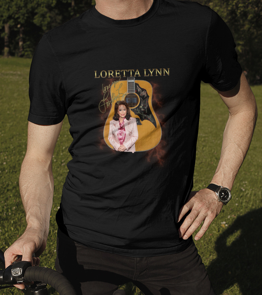LORETTA LYNN Signature Guitar Country Music T-Shirt