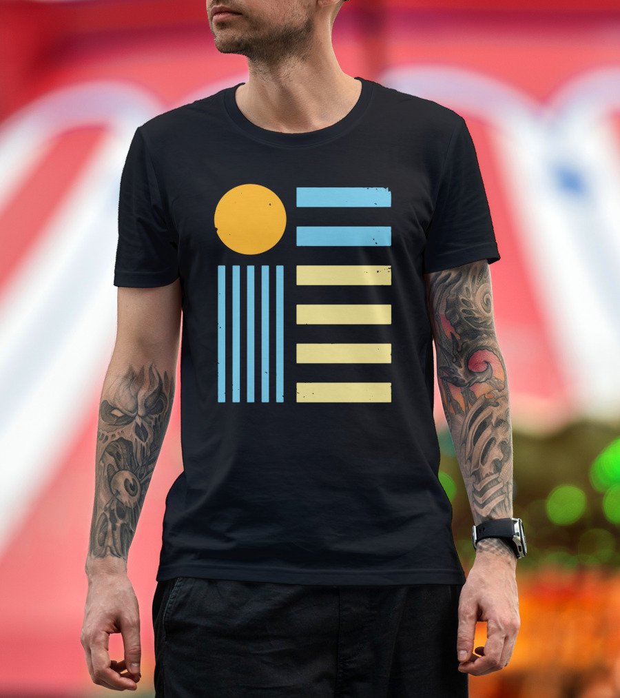 Beach Life Retro Sun and Stripes T-Shirt