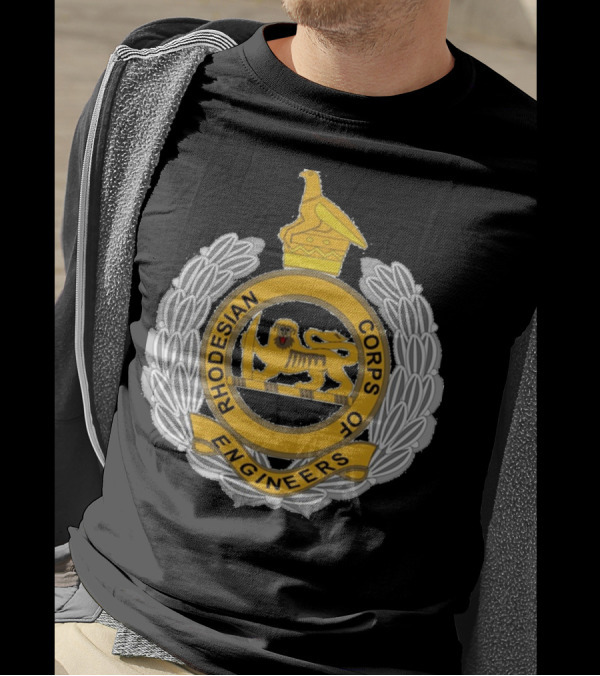 The Title Could Be: Rhodesian Corps Of Engineers Emblem Featuring Lion And Zimbabwe Bird Crest T-Shirt