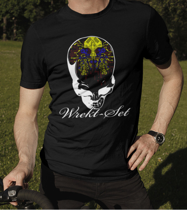 Wrekt Set Technically Thinking Skull Circuitry T-Shirt