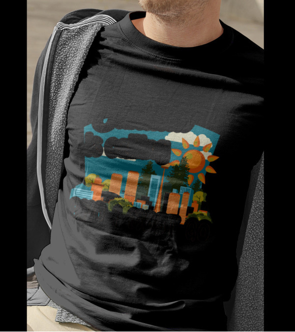 Canada Is Calling And I Must Go Cityscape Adventure With Sun And Trees T-Shirt