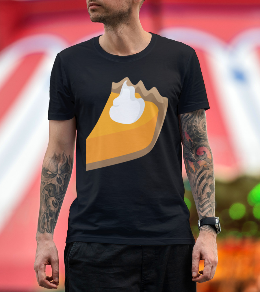 Slice of Pumpkin Pie with Creamy Dollop on Top T-Shirt