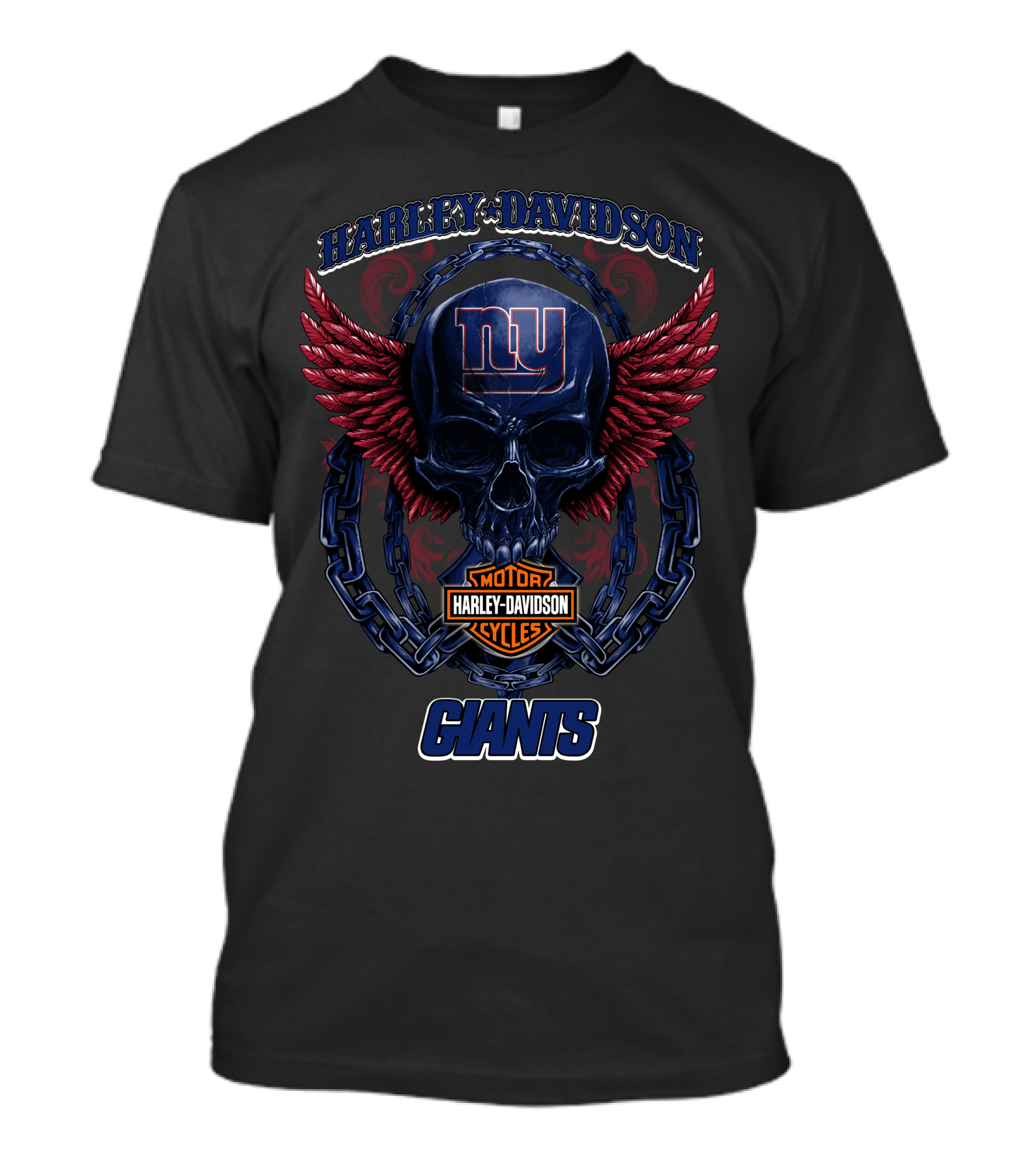 Harley Davidson Motor Cycles New York Giants T-Shirt