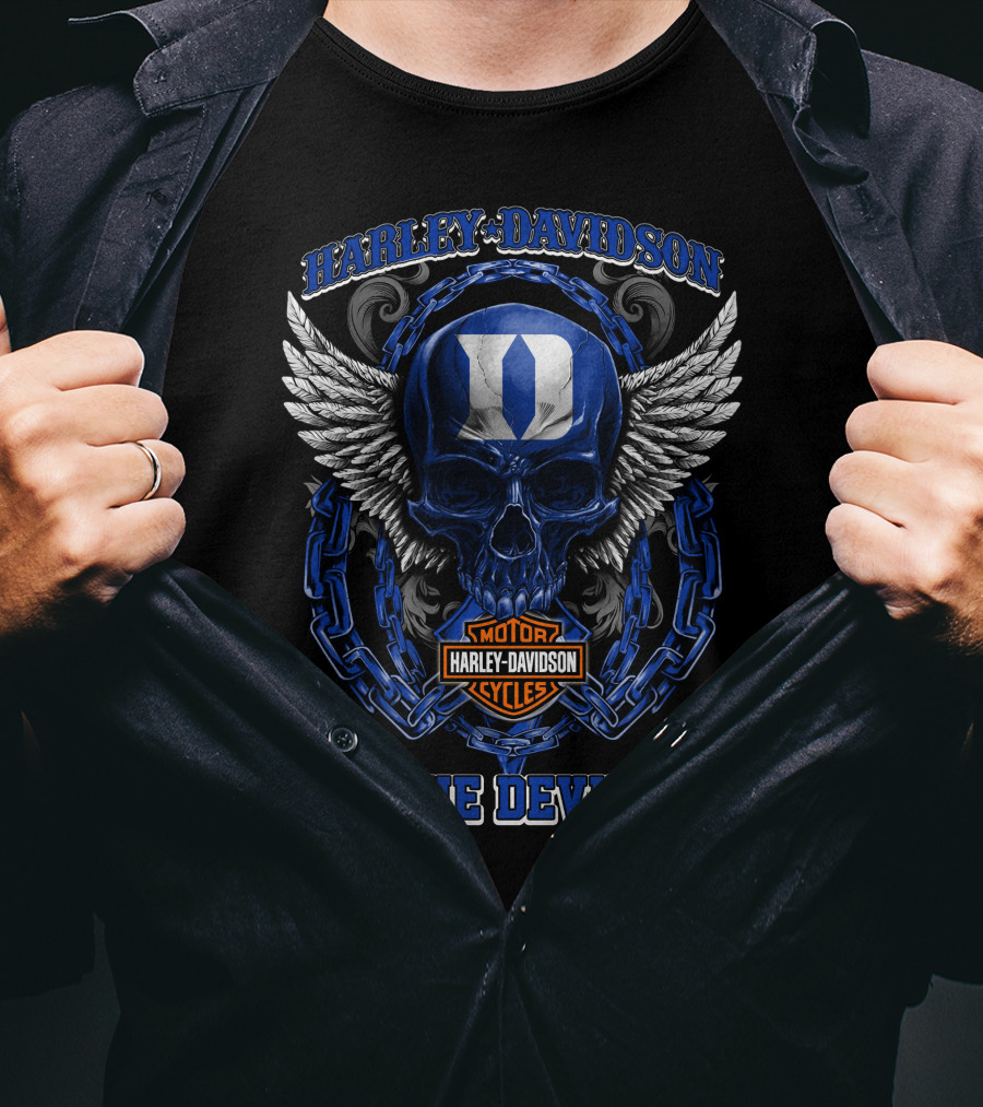 Harley Davidson Blue Devils Motor Cycles T-Shirt