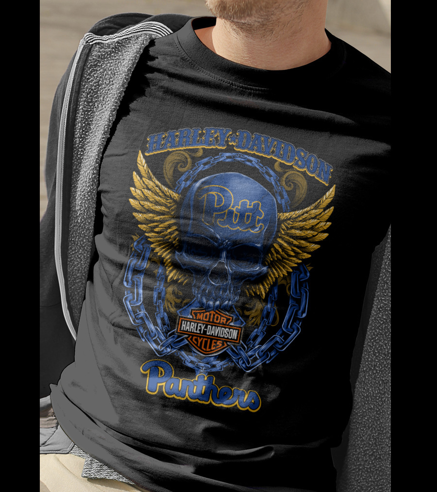 Harley Davidson Pitt Panthers Motor Cycles T-Shirt