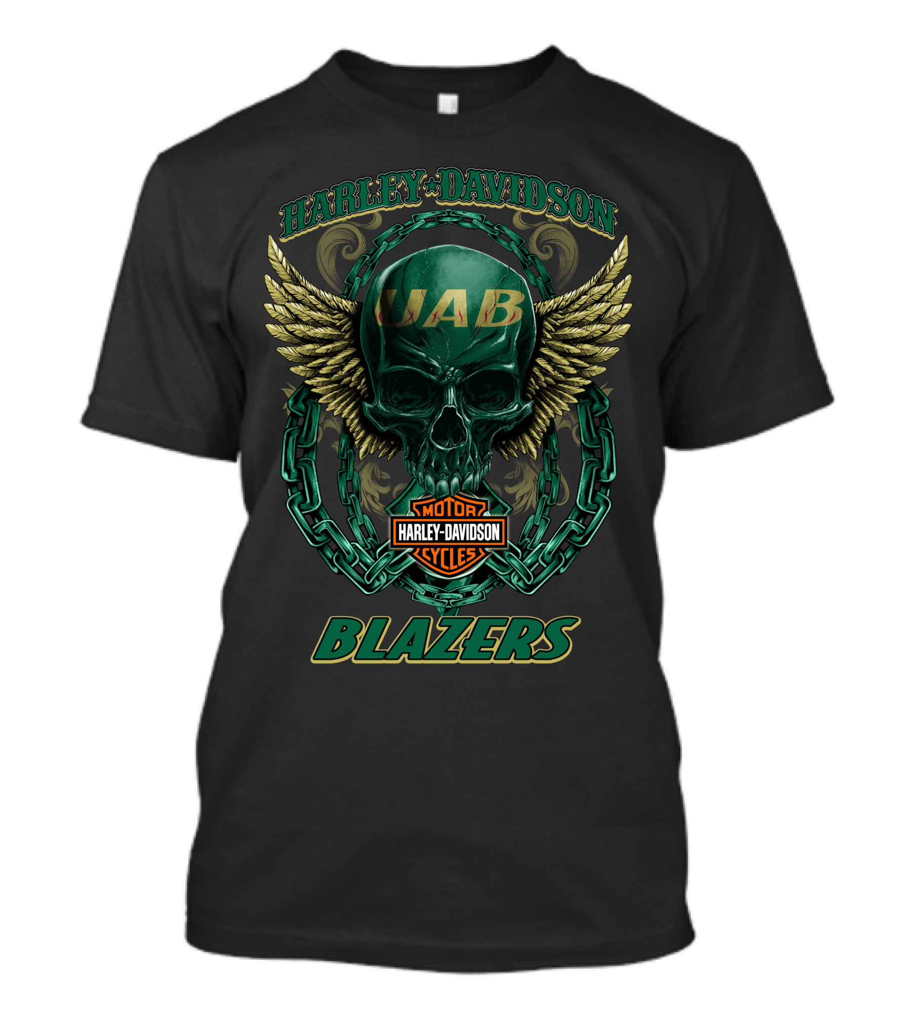 Harley Davidson Uab Blazers Motorcycles Cycles T-Shirt