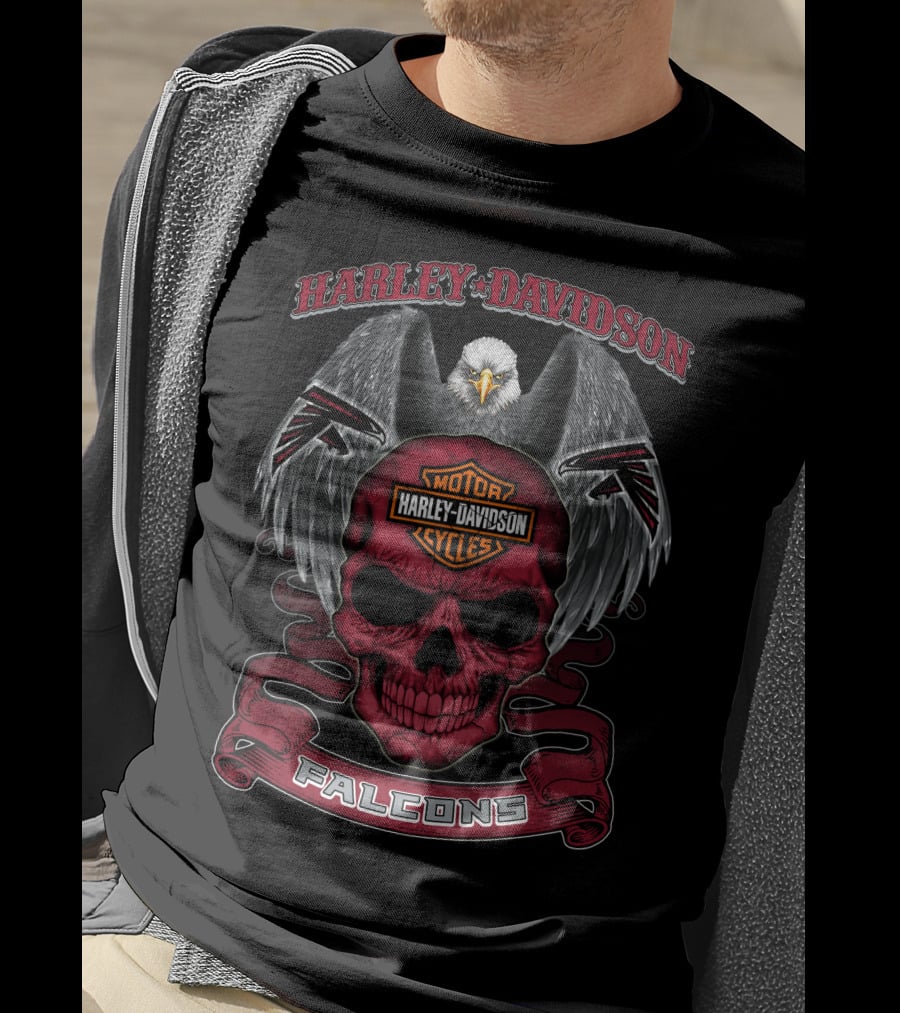 Harley Davidson Motor Cycles Eagles Falcons Atlanta Dvt-Nfl M1Htn T-Shirt