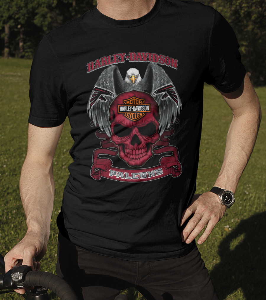 Harley Davidson Motor Cycles Eagles Falcons Atlanta Dvt-Nfl M1Htn T-Shirt
