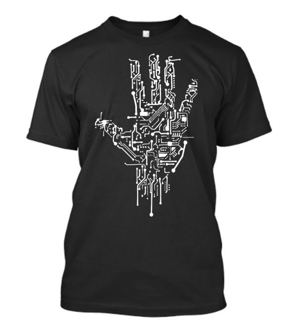 Circuit Board Hand Technology Pattern Innovation T-Shirt