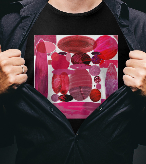 Abstract Red Circles And Spheres T-Shirt