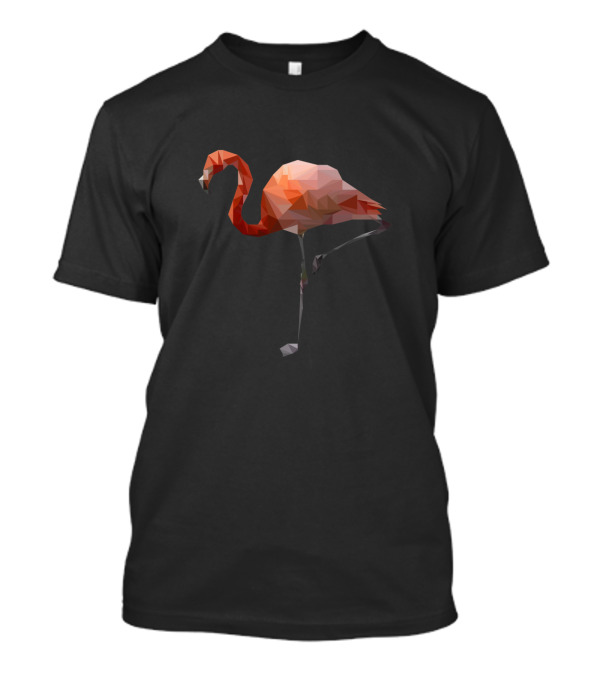 Flamingo Poly Geometric Low Poly T-Shirt