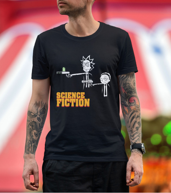 Premium T-Shirt: Science Fiction Rick and Morty Pulp Fiction T-Shirt Science Fiction Rick and Morty Pulp Fiction T-Shirt