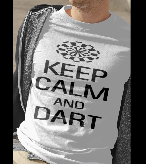 Keep Calm And Dart With Dartboard T-Shirt