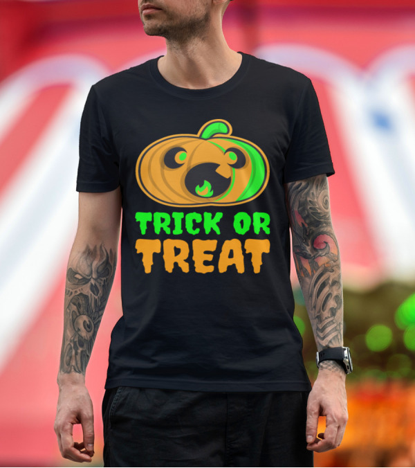 Premium T-Shirt: Trick or Treat Jack O Lantern Pumpkin Halloween T-Shirt Trick or Treat Jack O Lantern Pumpkin Halloween T-Shirt