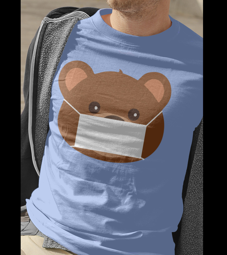 My Bear Cute Masked Teddy Face T-Shirt