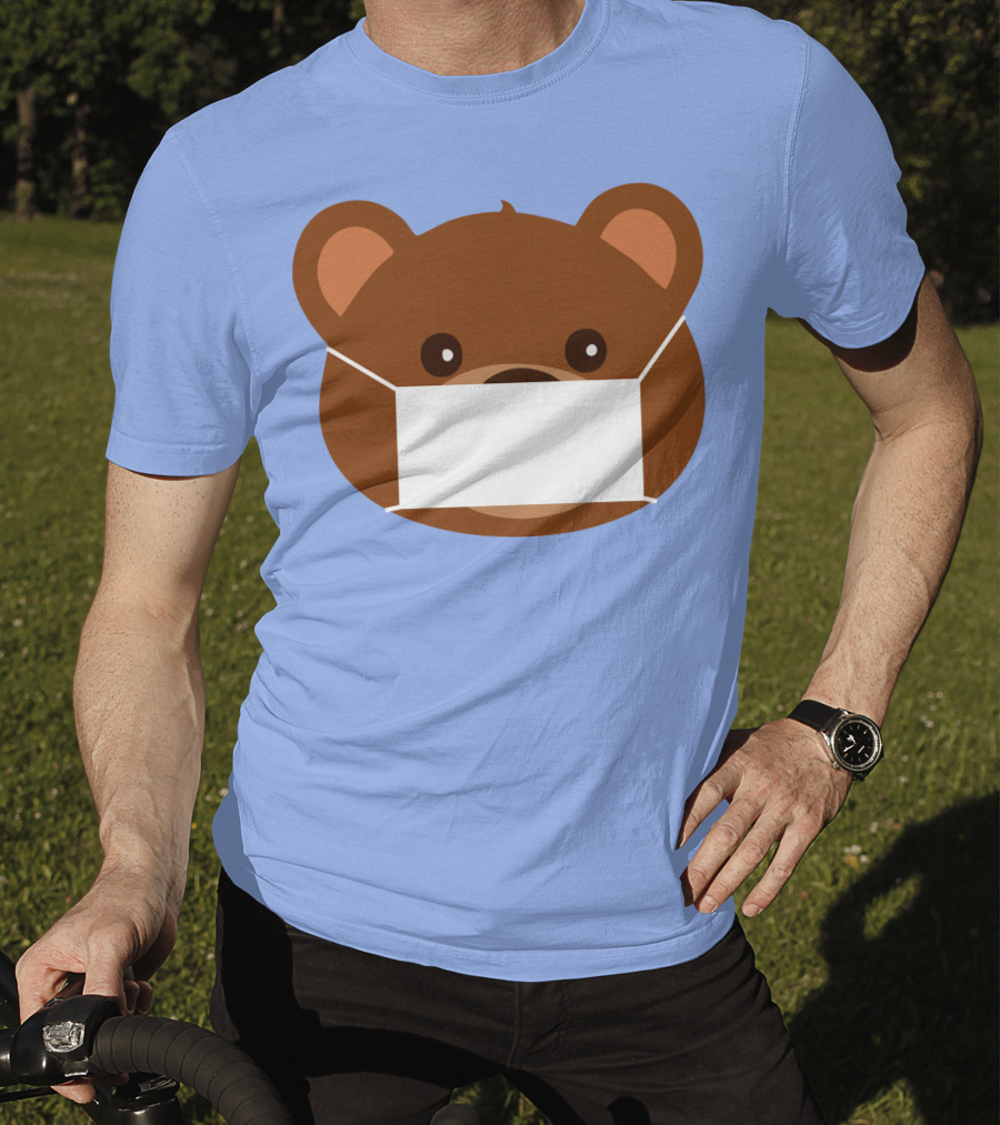 My Bear Cute Masked Teddy Face T-Shirt