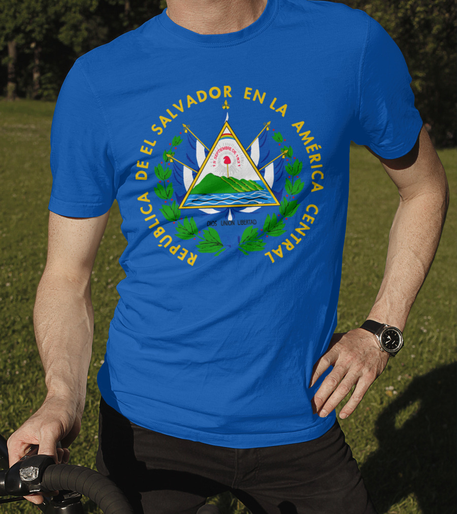 República DE El Salvador En LA América Central Dios Unión Libertad Escudo DE El Salvador T-Shirt