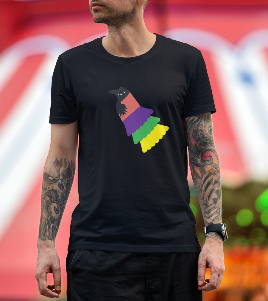 Birdy Multicolor Layered Bird Silhouette T-Shirt