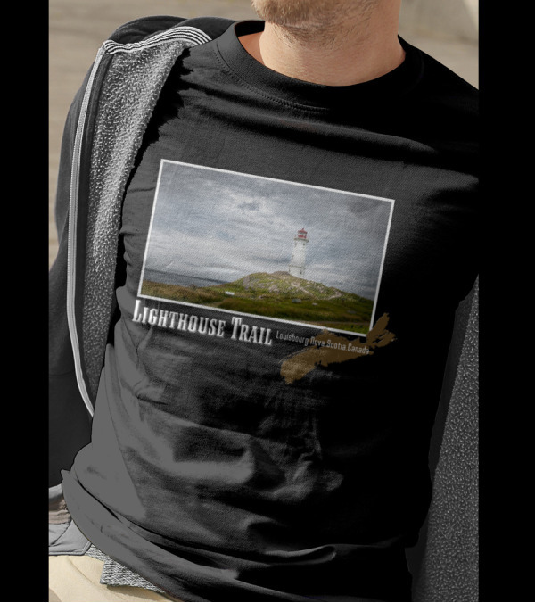 Lighthouse Trail Cloudy Day Louisbourg Nova Scotia Canada T-Shirt