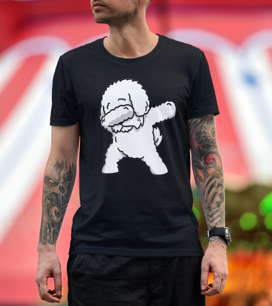 Dabbing Dog Cartoon Dance Pose T-Shirt